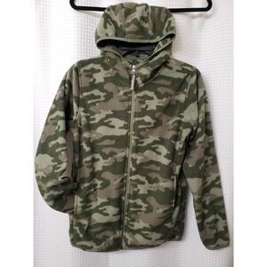 Amazon Essentials Boys Camo Jacket Size XXL Youth Zippered Hoodie Pockets Fleece